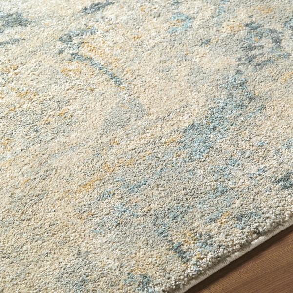 Livabliss Avellino-Abstract Beige Grey Blue Modern Marble High Pile Rug