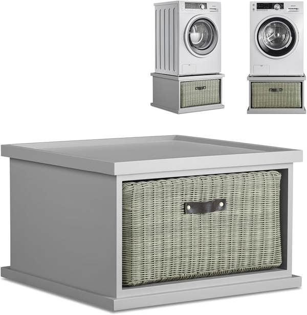 Statement Furniture Tetbury Washing Machine Pedestal, Dryer Stand with Storage Basket