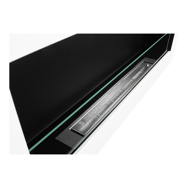 BIOFireplacesGMT Bioethanol Fireplace Wall Mounted 900x400 White Matt with Glass Ventless