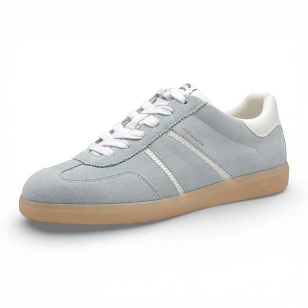 Tamaris Women's Blue White Leather Sneakers