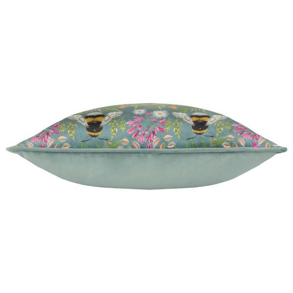 Wylder Nature House of Bloom Zinnia Bee Piped Cushion Cover - Multicoloured - 