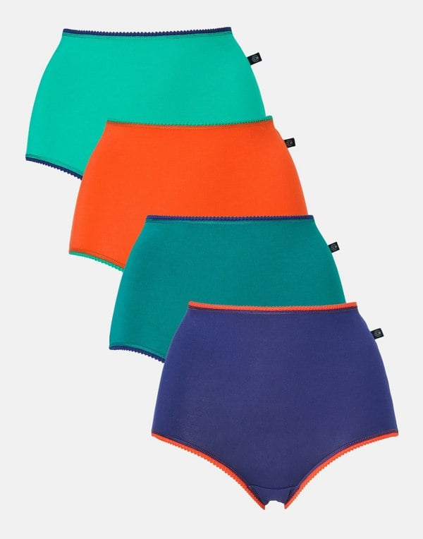 British Boxers Multipack! 4 Pairs of Women's Bamboo Full Briefs – Warm Spice