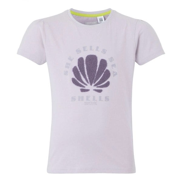 Regatta Childrens/Kids Bosley VIII Seashell T-Shirt - Lilac Thistle