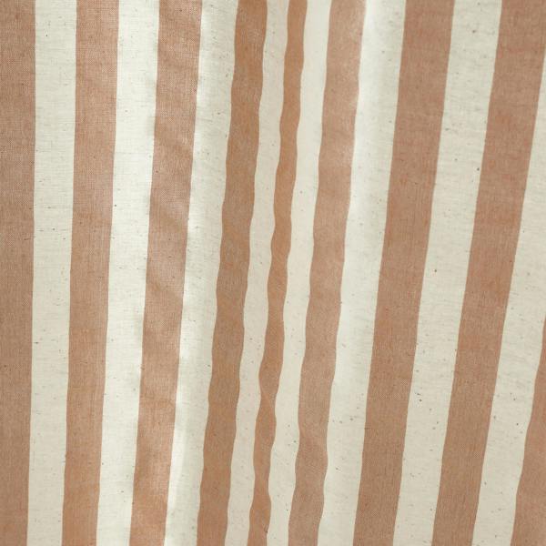 Pineapple Elephant Zanzibar Woven Stripe Voile Curtain Panel Clay
