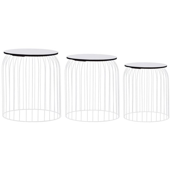 Berkfield Coffee Tables 3 pcs White