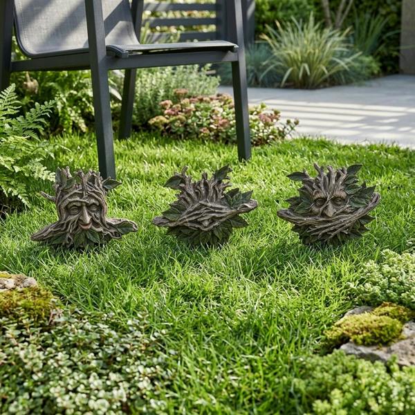 Garden Greatness Enchanted Trio Spirit Green Man Garden Ornament