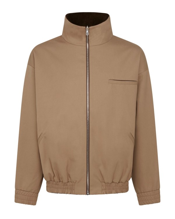 Frolickers Reversible Corduroy Bomber Jacket - Tan / Espresso