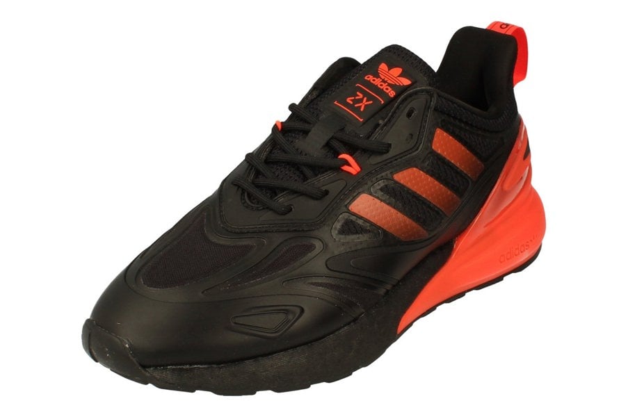 Adidas Originals Zx 2K Boost Mens Sneakers  GZ7735 - Black Solar Red Gz7735 - Photo 0