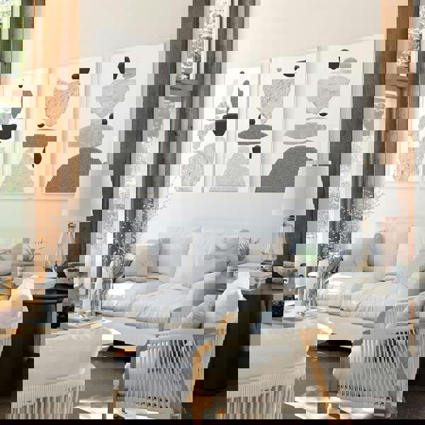 Contemporary Artwork For Living Room | Set of 3 wall art prints