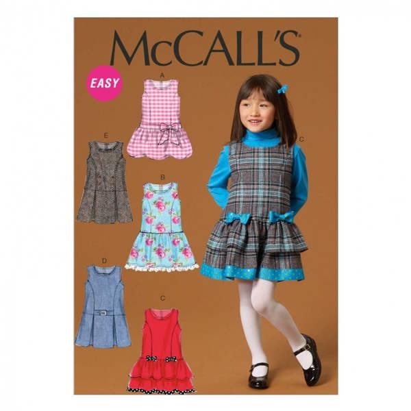 McCalls 7008 Paper Sewing Pattern – Baby & Kids' Dress & Pinafore, Easy