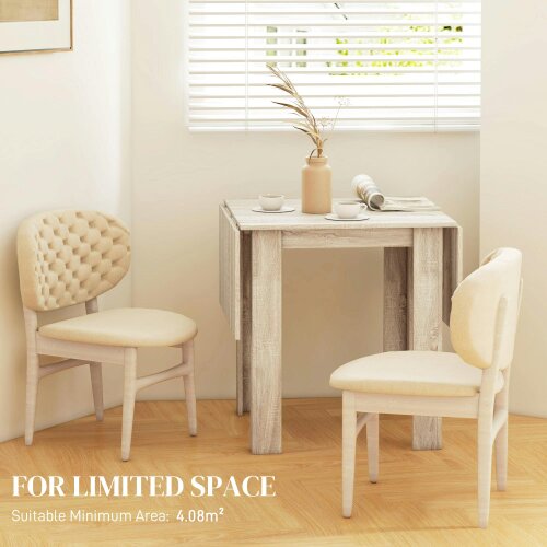 Wyld Haus Sozilu Wooden Wood Effect Drop Leaf Dining Table Seating 4