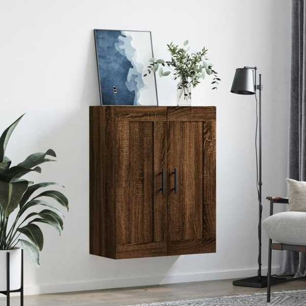 Berkfield Wall Mounted Cabinet Brown Oak 69.5x34x90 cm Engineered Wood