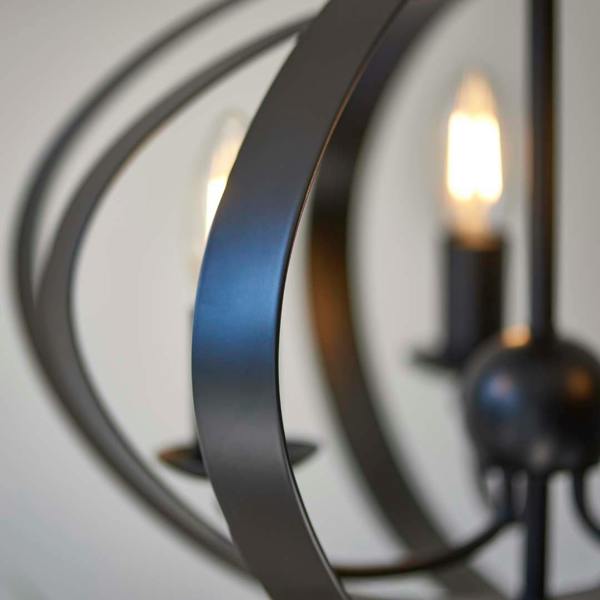 Pagazzi Lighting Midnight 3 Light Matte Black Pendant Ceiling Light