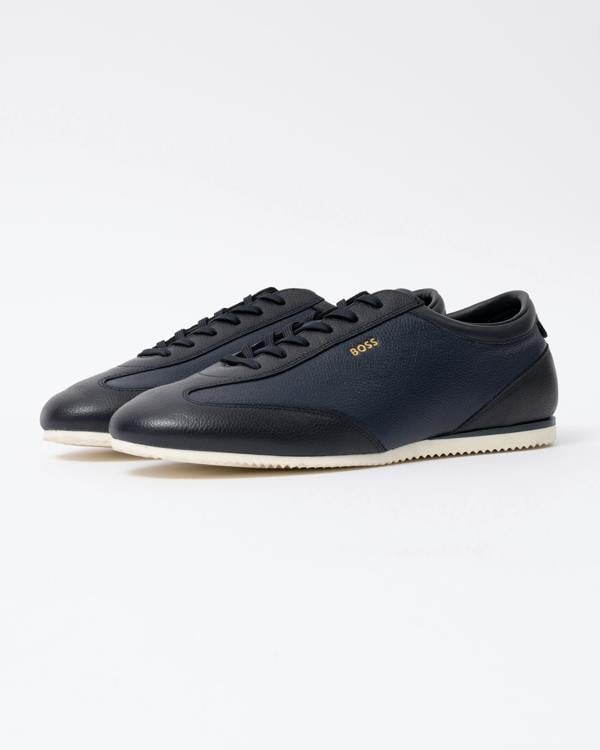 Front of the BOSS Orange Lineor Lowp Tbwl Mens Trainers - Open Blue 460