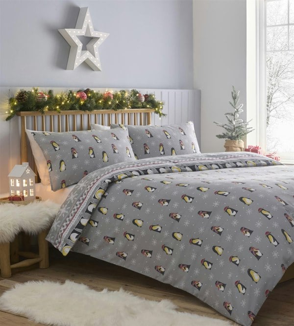 Charlotte Thomas Penguin Christmas Duvet Cover Set