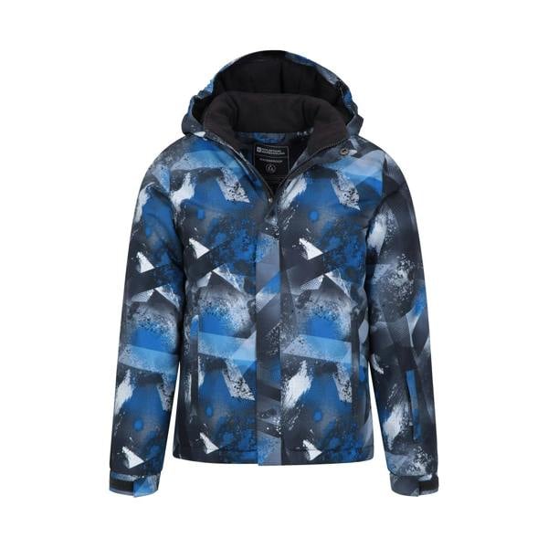 Mountain Warehouse Childrens/Kids Mogal Geometric Ski Jacket - Blue - 