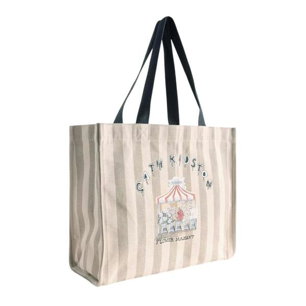 Cath Kidston Flower Market Canvas Tote Bag - Cream - 