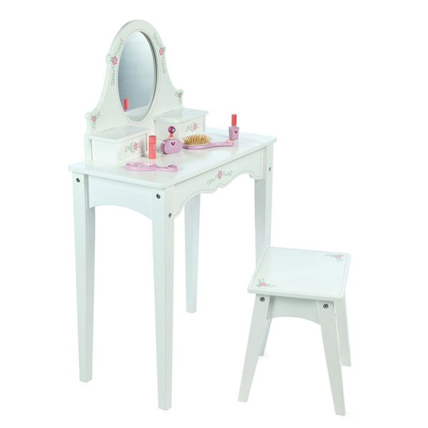 Tidlo Kids Dressing Table Complete With Stool, Mirror And Two Draws