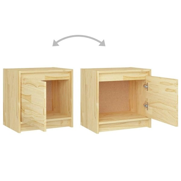 Berkfield Bedside Cabinet 40x30.5x40 cm Solid Pinewood