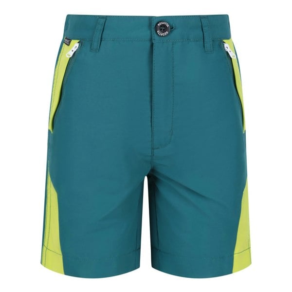 Regatta Childrens/Kids Sorcer II Mountain Shorts - Pacific Green/Bright Kiwi