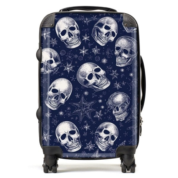 Warren Reed Evening Skulls And Stars Suitcase