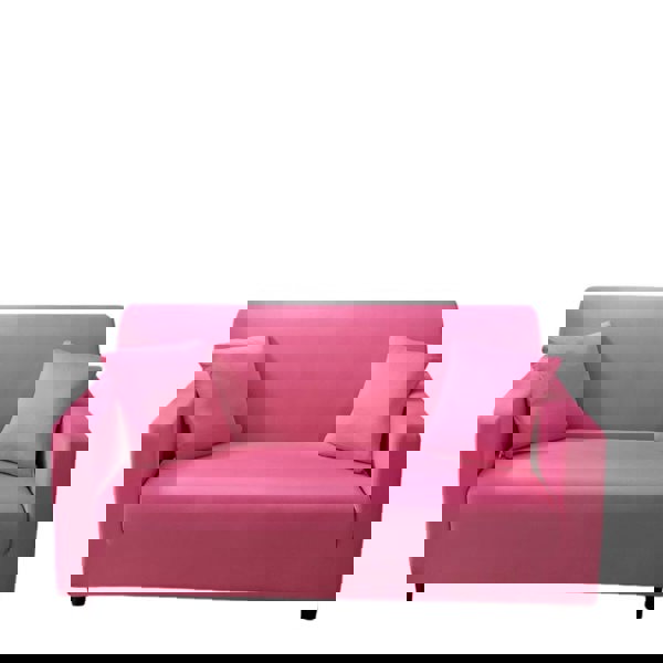 Anyseat 3 Seater Sofa Cover Plain Rose Red Style and Protection For Living Room Sofa Chair Elastic Stretchable Slipcover