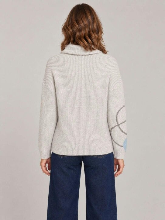 VIZ-A-VIZ Soft Intarsia Cowl Neck  Jumper
