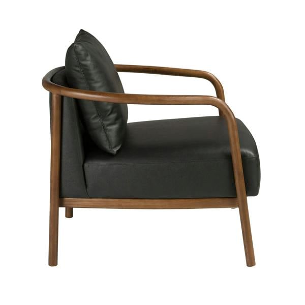Angel Cerdá Black Leather Armchair 5178