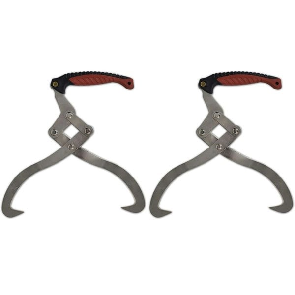 Berkfield 2 pcs Log Tongs with TPR Handle