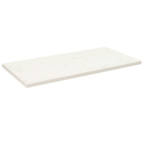 Berkfield Table Top White 110x60x2.5 cm Solid Wood Pine Rectangular