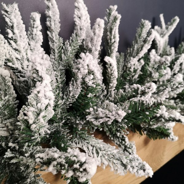 Samuel Alexander 1.8m Snow Flocked Lapland Christmas Garland with 150 Tips