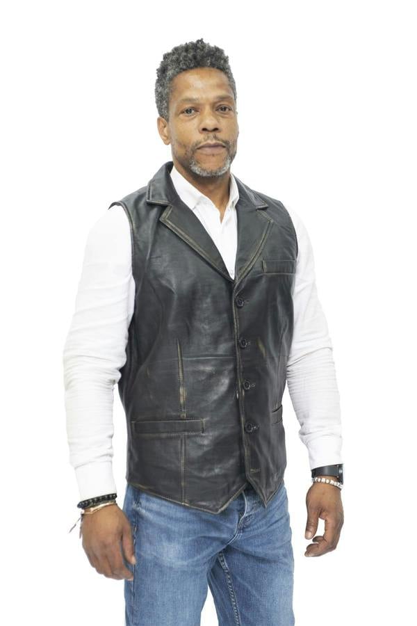 Infinity Leather Mens Smart Classic Leather Waistcoat-Bristol
