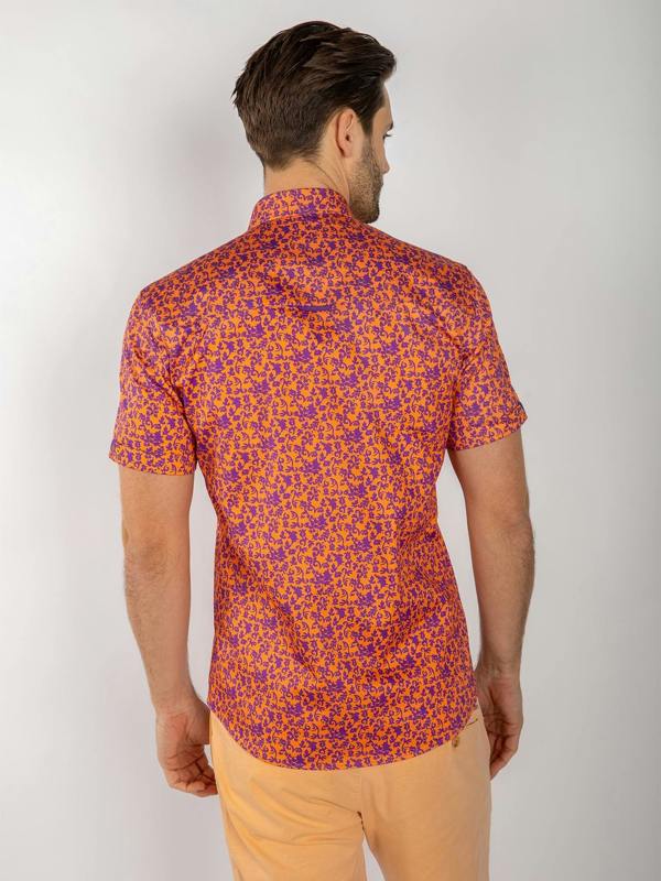 SILHOUETTE ORNAMENTS SHORT SLEEVE SHIRT - Claudio Lugli Shirts