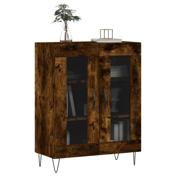 Berkfield Sideboard Smoked Oak 69.5x34x90 cm Engineered Wood