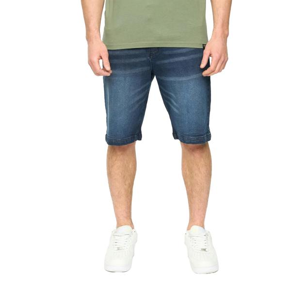 Crosshatch Mens Kamaline Denim Shorts - Dark Wash - 