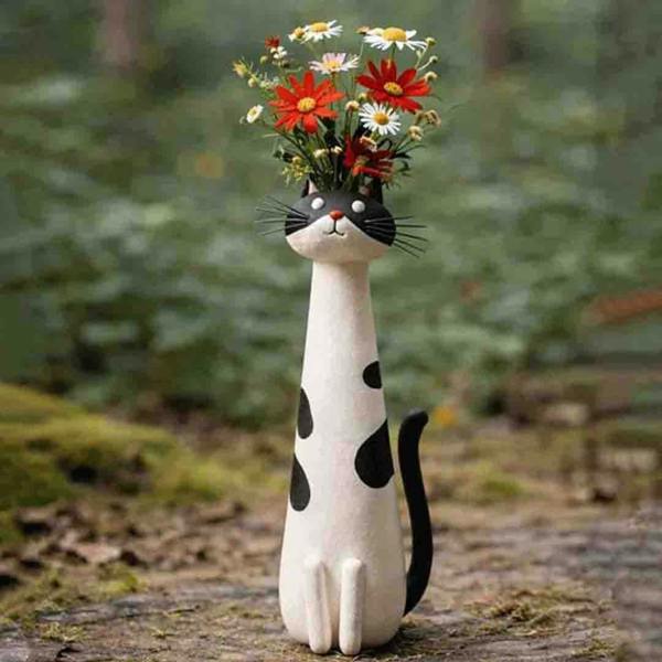 Leaper Cute Cat Dog Animal Shaped Decorative Flower Vase