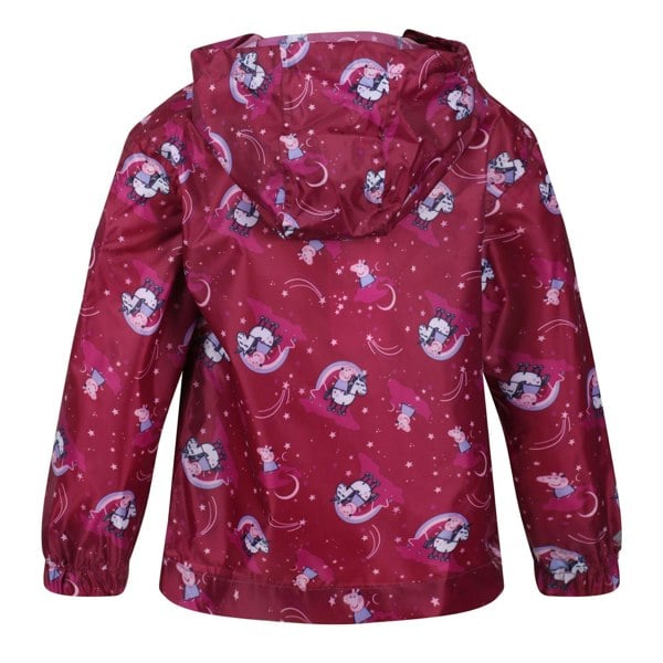 Regatta Childrens/Kids Peppa Pig Packaway Waterproof Jacket - Raspberry Radiance