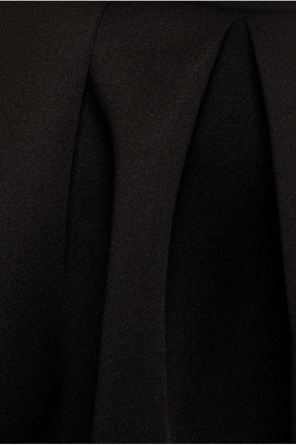 Scuba Foam Skater Midi Dress - Black DR4133