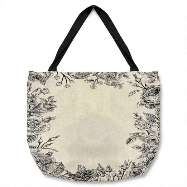Benjamin Tate Design Hand Drawn Roses Tote bag