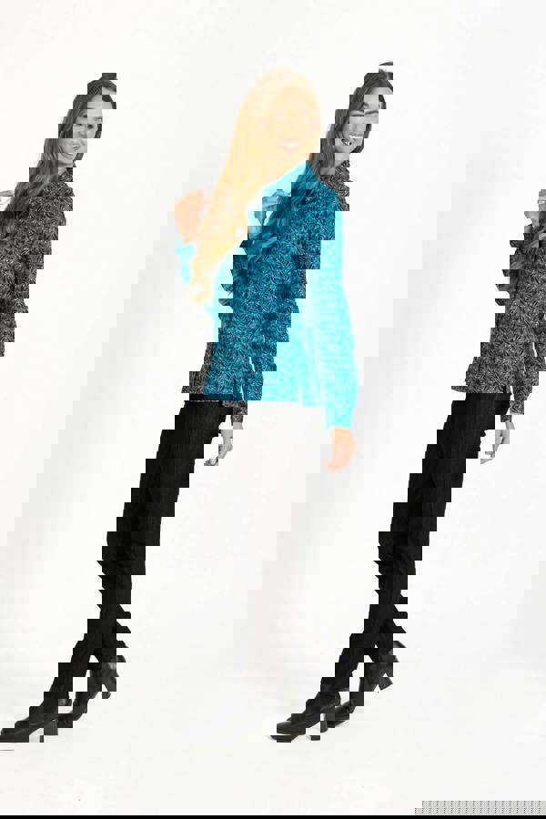 Leaf Print Cotton Shirt