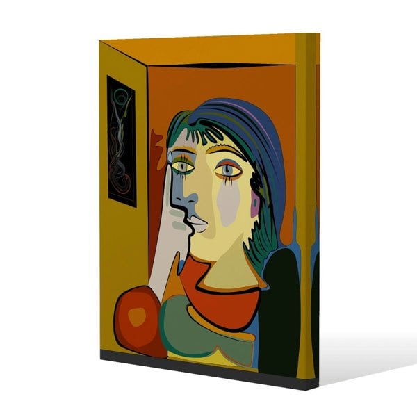 Benjamin Tate Design thinking woman Slim Style Canvas Print  60x80cm , 15mm Slim Real wood.