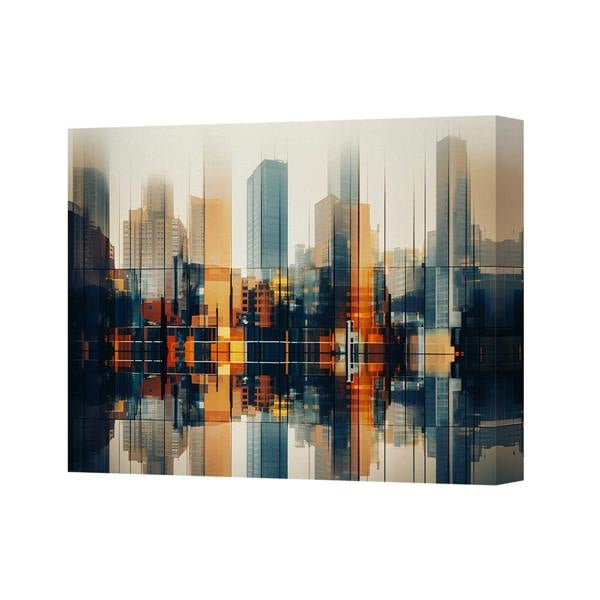 Benjamin Tate Design City Skyline Canvas Art Multi Panel Abstract Wall Decor