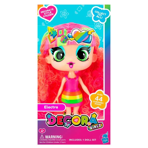 Decora Girlz 5" Fashion Doll – Electra - with Stickers & Accessories