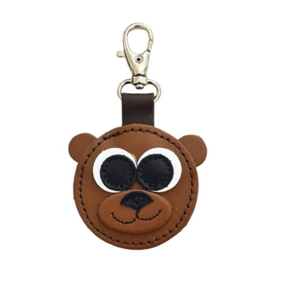Zatchels Brown Bear Handmade Leather Bag Charm