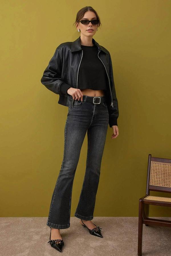 WOVCOR High Waist Flare Jeans
