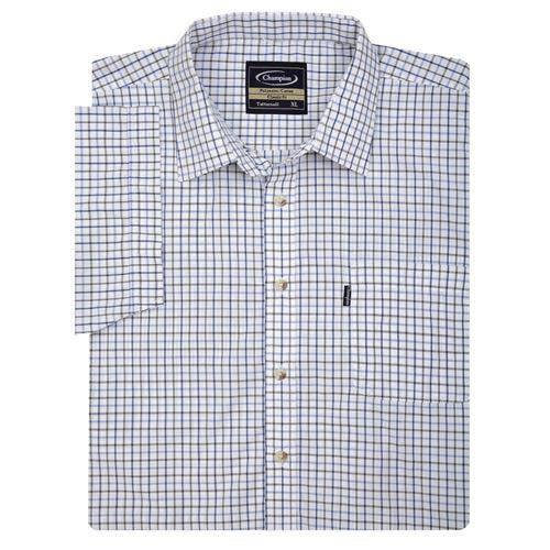 Mens Champion Short Sleeve Tattersall Shirt