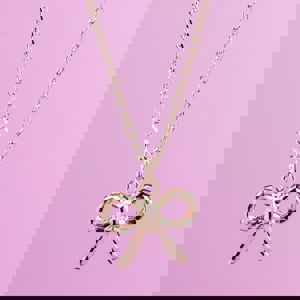 Bow Necklace - Sterling Silver - MYLEE London
