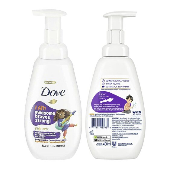 Dove Kids Care Body Wash Berry Smoothie Hypoallergenic Shower Gel 400ml
