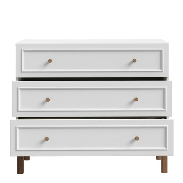 Furniture To Go Wensley 3 Drawer Chest in Light Grey and Oak