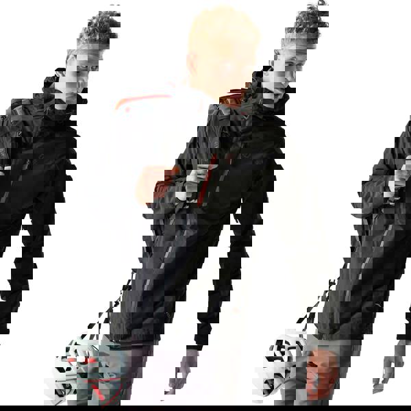 Dare 2B Mens Breathe Out Waterproof Jacket - Black/Arabian Spice - 